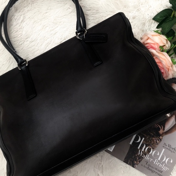 COACH • Black Legacy Laptop Business Tote Bag - Picture 5 of 9